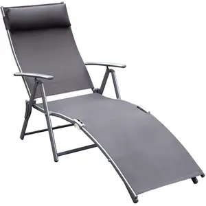 Outsunny Gartenliege Liegestuhl klappbar verstellbar mit Kissen, Sonne... günstig