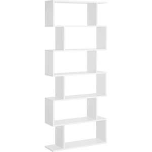 HOMCOM Bücherregal Wandregal Standregal Büroregal Raumteiler mit 6 Fächern Standregal Aktenregal Weiß L80 x B23 x H192 cm Aosom günstig