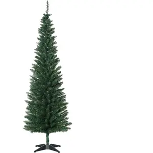 HOMCOM Weihnachtsbaum Tannenbaum 390 Spitzen Grün Ø 55 x H180 cm mit s...
