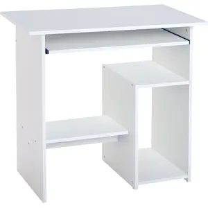 HOMCOM Computertisch Schreibtisch Büro Gaming Kinder PC-Tisch Weiß 80x... günstig