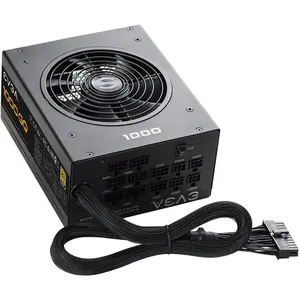 EVGA Netzteil 1000 GQ 1000 W, 80 PLUS Gold, vollständig modular (1000 W), PC Netzteil, Schwarz