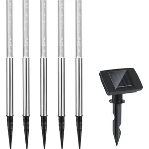 MONZANA 5x Solarlampe für Außen Wetterfest mit Dämmerungssensor Weiß I...