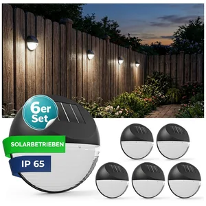 monzana LED Solarleuchte, Solarlampe, 6er Set Solarlampe Außen IP65 Hä...