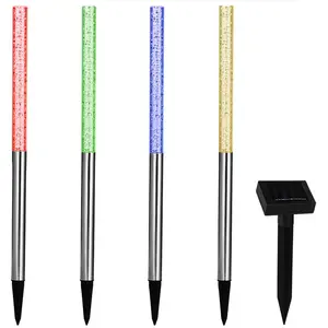 MONZANA® Solarlampe für Außen 4er Set LED Wetterfest IP44 Dämmerungsse...