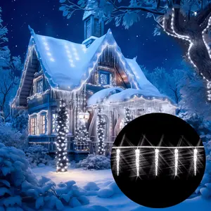 MONZANA® Lichterkette Eiszapfen LED Außen Innen 80 Zapfen Weihnachten ...