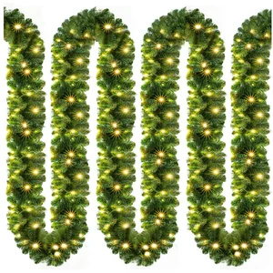 Deuba Kunstgirlande, Casaria, Höhe 28 cm, Weihnachtsgirlande 5m 100 LE...