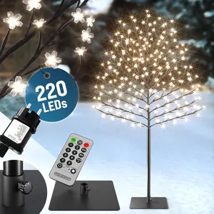 MONZANA Kirschblütenbaum 220 cm 220 LED Warmweiß Lichterbaum