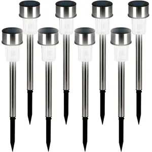 Monzana DEUBA® Solarlampe für Außen 8er Set LED Wetterfest IP44 Dämmer...