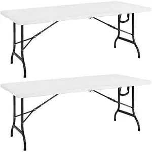 Casaria® 2X Campingtisch 180x75cm Klappbar Wetterfest Tragbar Kunststo... günstig