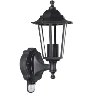 MONZANA® Außenleuchte mit Bewegungsmelder Anthrazit Wetterfest IP44 E2...