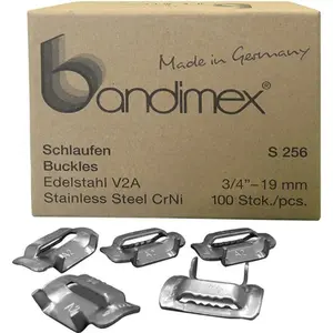 Universel Magni, Zubehör Sanitärinstallation, 100x Bandimex Vorgefertigte Schellen V2A, V202 35x9,5mm günstig