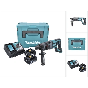 Makita DHR 241 RTJ Akku Bohrhammer 18 V 2,0 J SDS plus + 2x Akku 5,0 A...