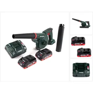 Metabo AG 18 Akku Gebläse 18 V + 2x LiHD Akku 4,0 Ah + Ladegerät