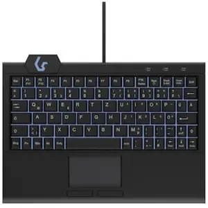 Keysonic KSK-3210ELU Super-Mini Tastatur, Kabelgebunden Hintergrundbel...