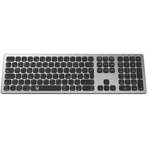 KeySonic KSK-8023BTRF Tastatur (DE) [Full-Size Aluminium Tastatur, Blu...