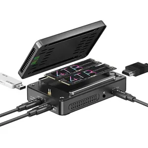 ICY BOX Heart RAID 2818 RAID & DockingStation für 2x M.2 NVMe SSD, Kabelgebunden, USB4, 100 W, Schwarz, Software, SSD günstig