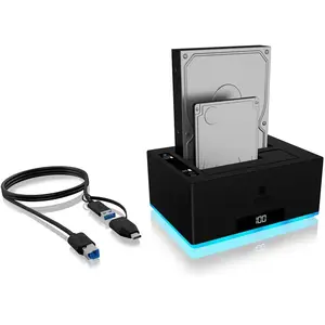 ICY BOX 2 Bay Docking & Klonstation für 2,5" und 3,5" SATA Laufwerke