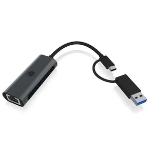 Icy Box USB Type-C/Type-A zu 2.5 Gigabit Ethernet LAN Adapter