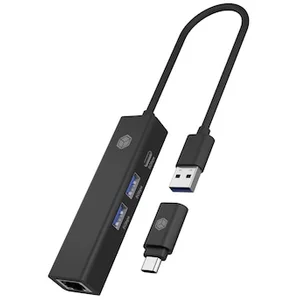 Icy Box USB 3.2 Gen 1 Type-A+C zu 2x USB-A / 1x USB-C / 1x Gigab