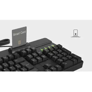 Keysonic Tastatur KSK-8040U-CR, Kabelgebunden Integriertes Smartcard-L...