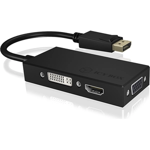 ICY BOX IB-AC1031, DisplayPort, DVI-D + VGA (D-Sub) + HDMI, Männlich, Weiblich, Gerade, 3840 x 2160 Pixel günstig