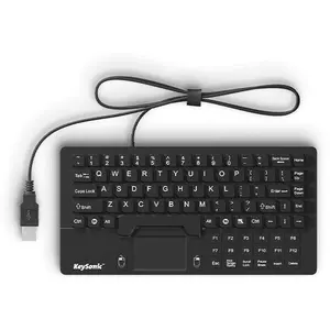 KeySonic KSK-5031IN Mini Tastatur mit Touchpad - QWERTZ DE - schwarz