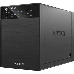 ICY BOX IB-RD3640SU3, RAID-Gehäuse für 4x 3,5" SATA HDD zu USB 3.2 Gen 1 + eSATA Host, EasySwap, RAID 0, 1, 3, 5, 10, spanning, schwarz, HDD-Gehäuse, 3.5", SATA, Serial ATA II, Serial ATA III, 5 Gbit/s, Hot-Swap, Schwarz