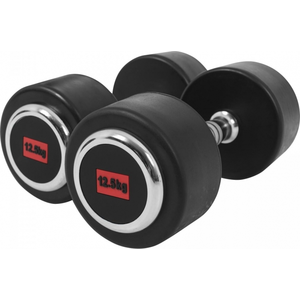 GORILLA SPORTS® Kurzhanteln - 2er Set, 25 kg (2x12,5 kg), aus Gusseisen, Gummiert, Griff gerändelt, rutschfest - Rundhanteln, Kurzhantelset, Hantel Set, Gewichte, Dumbbells günstig