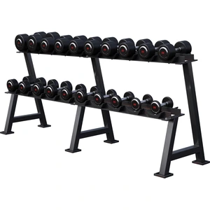 GORILLA SPORTS® Kurzhanteln - Set 325 kg, mit Ablage, aus Gusseisen, Gummiert, Griff gerändelt, rutschfest - Rundhanteln, Kurzhantelset, Hantel Set, Gewichte, Dumbbells günstig