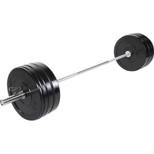 GORILLA SPORTS® Langhantelset Olympia - 50mm, 140 kg Hantelscheiben gummiert, Langhantelstange 220cm, bis 450 kg Belastbar, mit 2 Federverschlüssen - Hantelset, Bumper Plates, Gewichten günstig