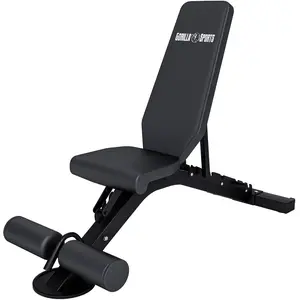 GORILLA SPORTS® Hantelbank, 8-fach Lehne, 3-fach Sitz, bis 400 kg