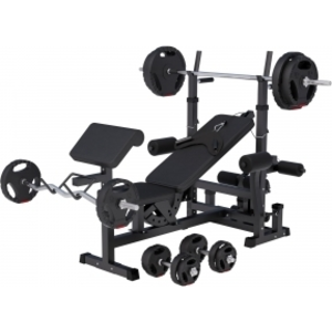 GORILLA SPORTS® Multifunktion Hantelbank - inkl. Hantelset 100kg, Vers...