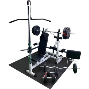 GORILLA SPORTS® Kraftstation - Hantelbank mit verstellbare Hantelablag...
