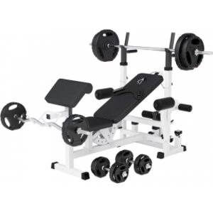 GORILLA SPORTS® Multifunktion Hantelbank - mit Hantelset 100kg, Hantel...