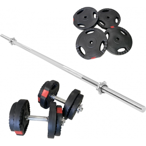 GORILLA SPORTS Langhantel Langhantelset Kunststoff Gripper Set günstig