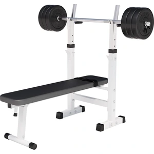 GORILLA SPORTS® Hantelbank - inkl. Hantelset 38kg, Ablage, Dip-Station...