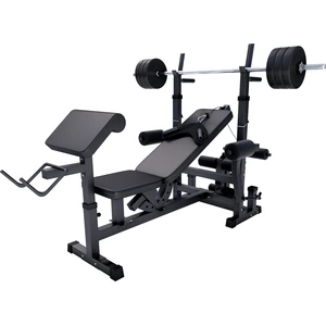 GORILLA SPORTS® Hantelbank mit Gewichten - 170 cm Hantelstange, 40/70/...