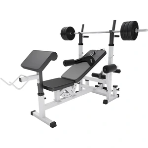 GORILLA SPORTS® Kraftstation mit Langhantel - 170 cm Hantelstange, 40 ...