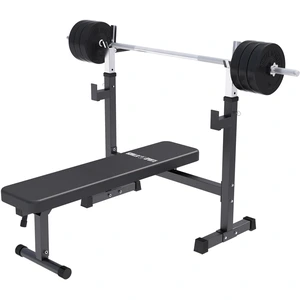 GORILLA SPORTS® Hantelbank - mit Ablage, 40kg Set, 170cm Langhantel, 6...