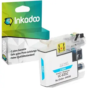 TonerPartner Inkadoo, Druckerpatrone, Kompatibel Tinte für Brother LC-221 (C) günstig