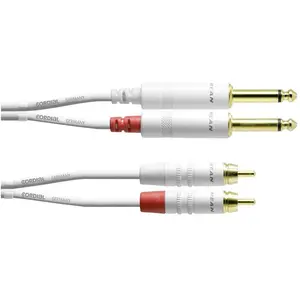 Cordial CFU 3 PC SNOW - Unsym. Verbindungskabel / Zwillingskabel (3 m), Audiokabel günstig