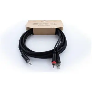 Cordial 14855 Klinke / Cinch Audio Y-Adapter (1x Klinkenstecker 3.5 mm - 2x Cinc (1.50 m), Audiokabel günstig