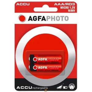 Agfaphoto Accu Hr03 900 (2 Stk., AAA, 900 mAh), Batterien + Akkus günstig