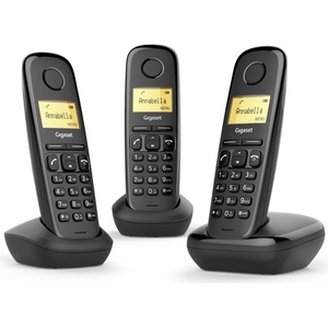 Gigaset A170 Trio, Analoges/DECT-Telefon, Kabelloses Mobilteil, 50 Ein...