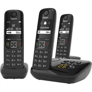 Gigaset AS690AR TRIO, Analoges/DECT-Telefon, Kabelloses Mobilteil, Fre...