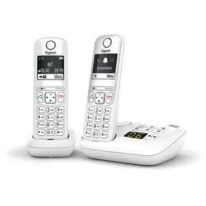 Gigaset AS690A Duo, Analoges/DECT-Telefon, Kabelloses Mobilteil, 100 E...