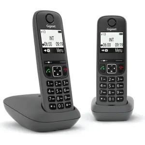 Gigaset AS490 Duo, Analoges/DECT-Telefon, Kabelloses Mobilteil, Freisp...