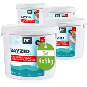 4x5 kg BAYZID® Chlorgranulat für Pools mit Aktivchlor zur Poolwasser D... günstig