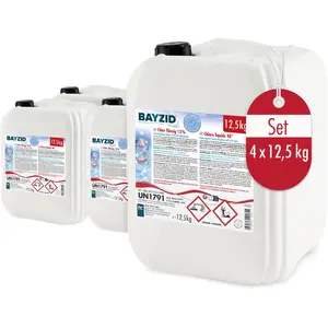 4x12,5 kg BAYZID® Flüssigchlor 13% zur effektiven Pool Desinfektion günstig