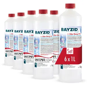 6x1 kg BAYZID® Flüssigchlor 13% zur effektiven Pool Desinfektion günstig